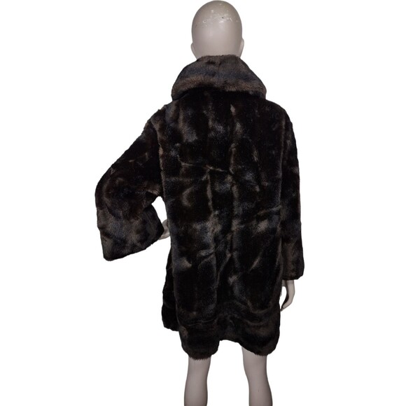 Vintage 50s Tocci Tissavel France Brown Faux Fur Mob Wife Teddy Bear Coat OSFM - Picture 6 of 10